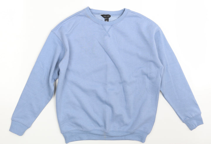New Look Mens Blue Pullover Jumper Size S