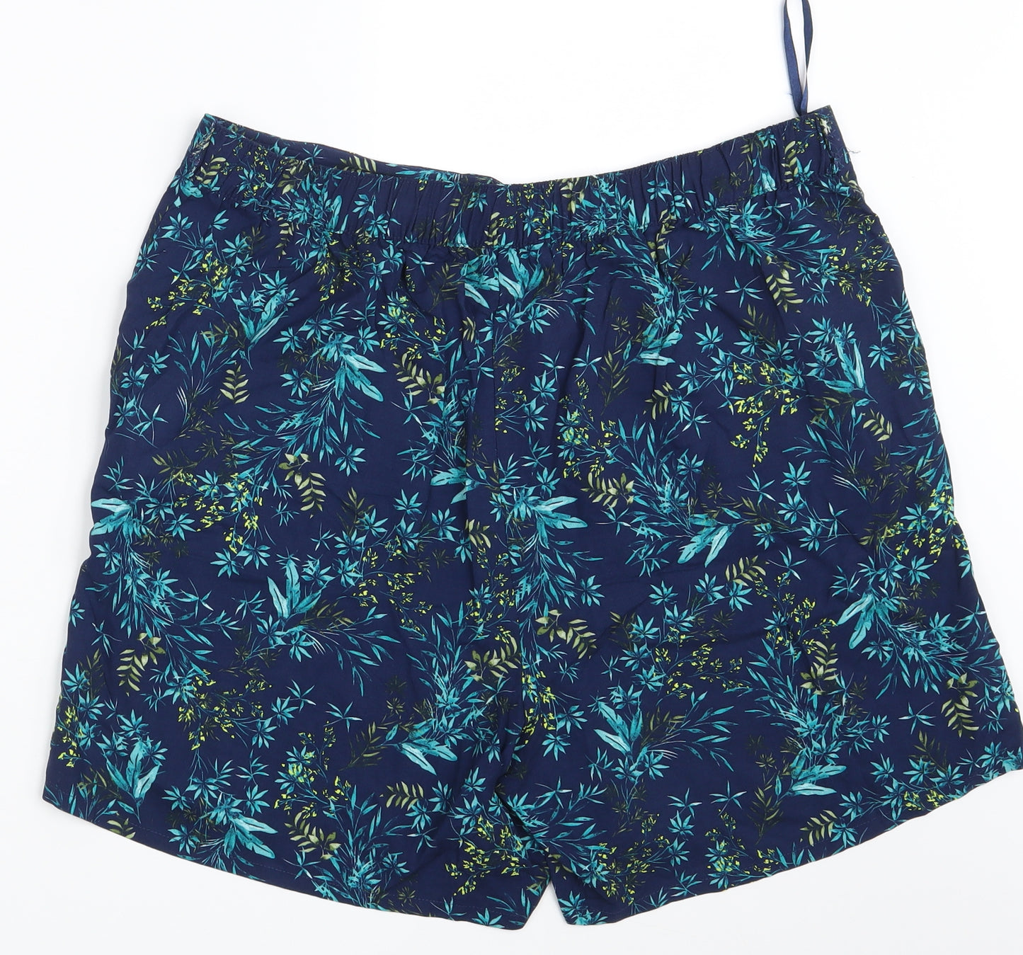 Bonmarché Womens Blue Fair Isle  Sweat Shorts Size 16