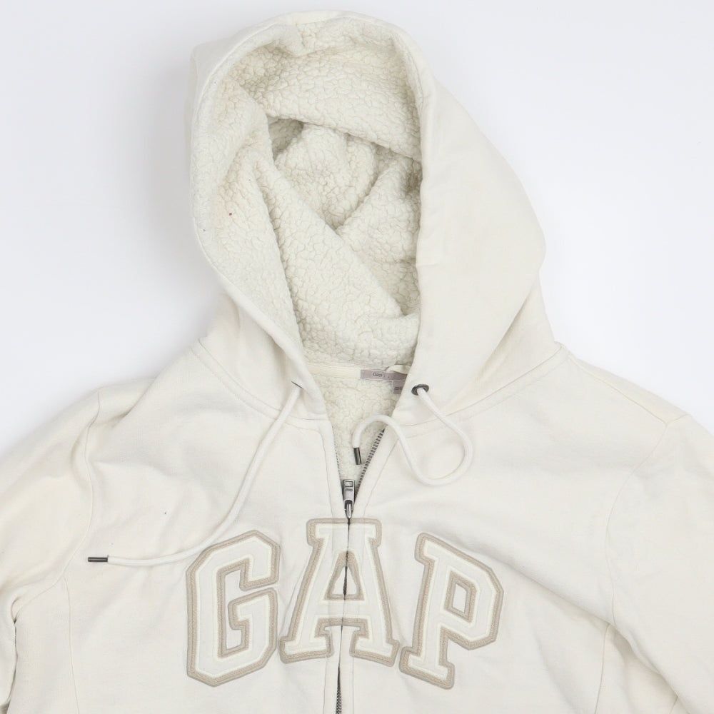 Gap Mens White   Full Zip Hoodie Size L