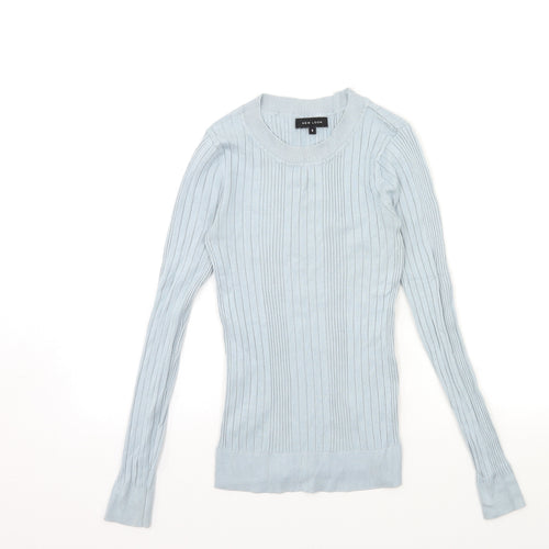 New Look Womens Blue  Knit Pullover Jumper Size 8