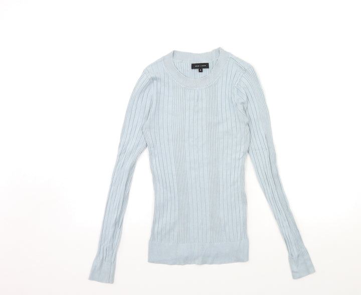 New Look Womens Blue  Knit Pullover Jumper Size 8