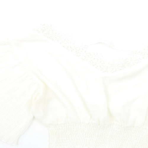 Preworn Womens White   Basic Blouse Size S