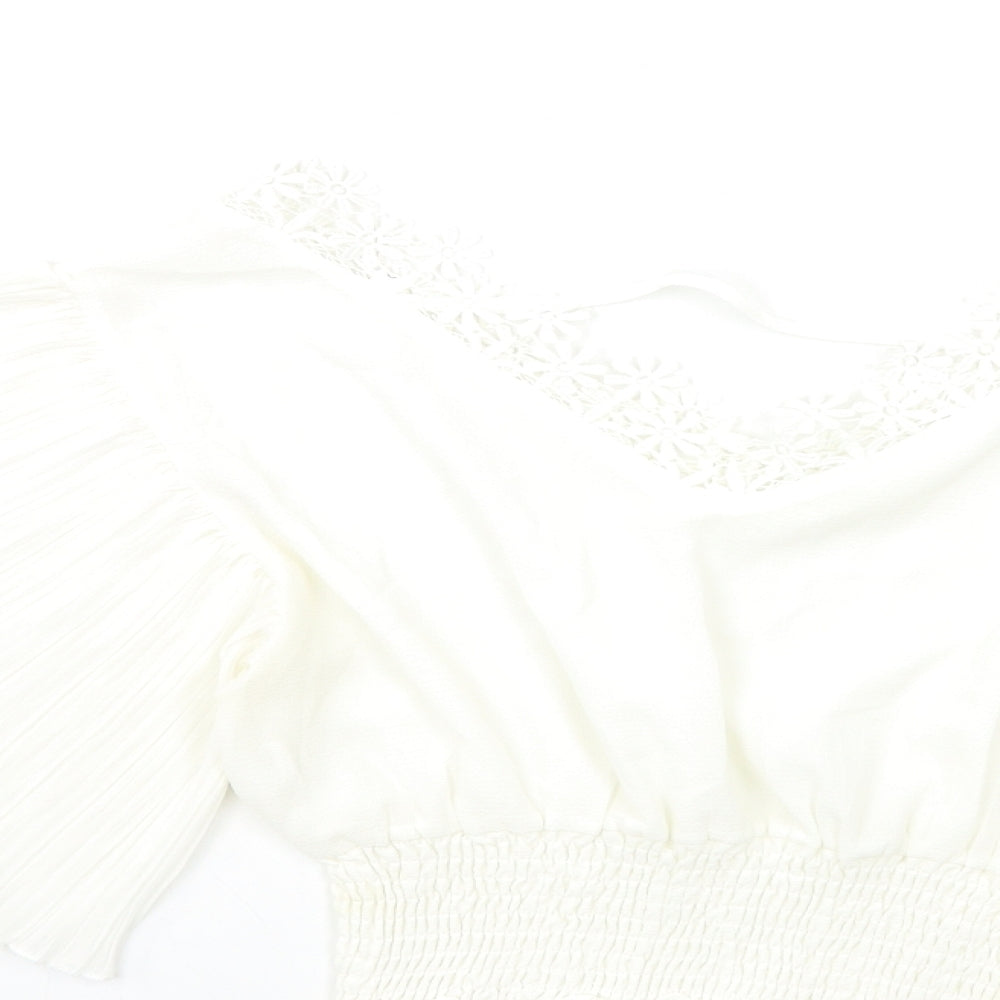 Preworn Womens White   Basic Blouse Size S
