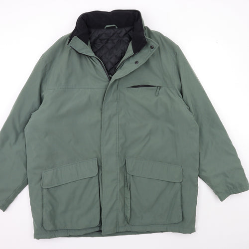Marks and Spencer Mens Green   Overcoat Coat Size XL