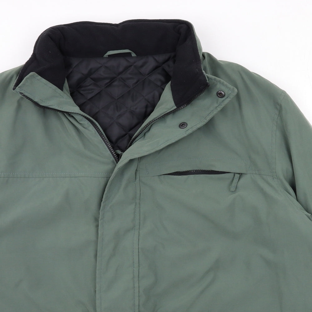 Marks and Spencer Mens Green   Overcoat Coat Size XL