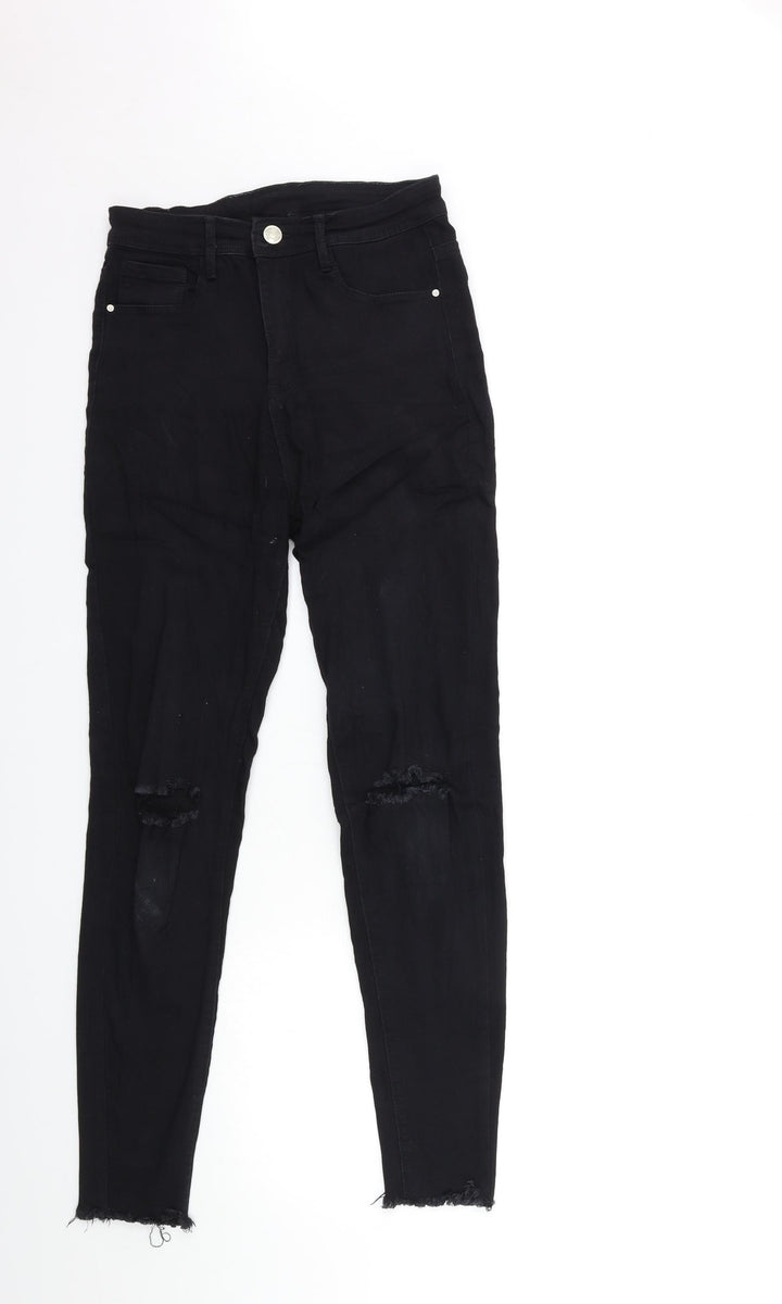 Preworn Womens Black  Denim Skinny Jeans Size S L29 in