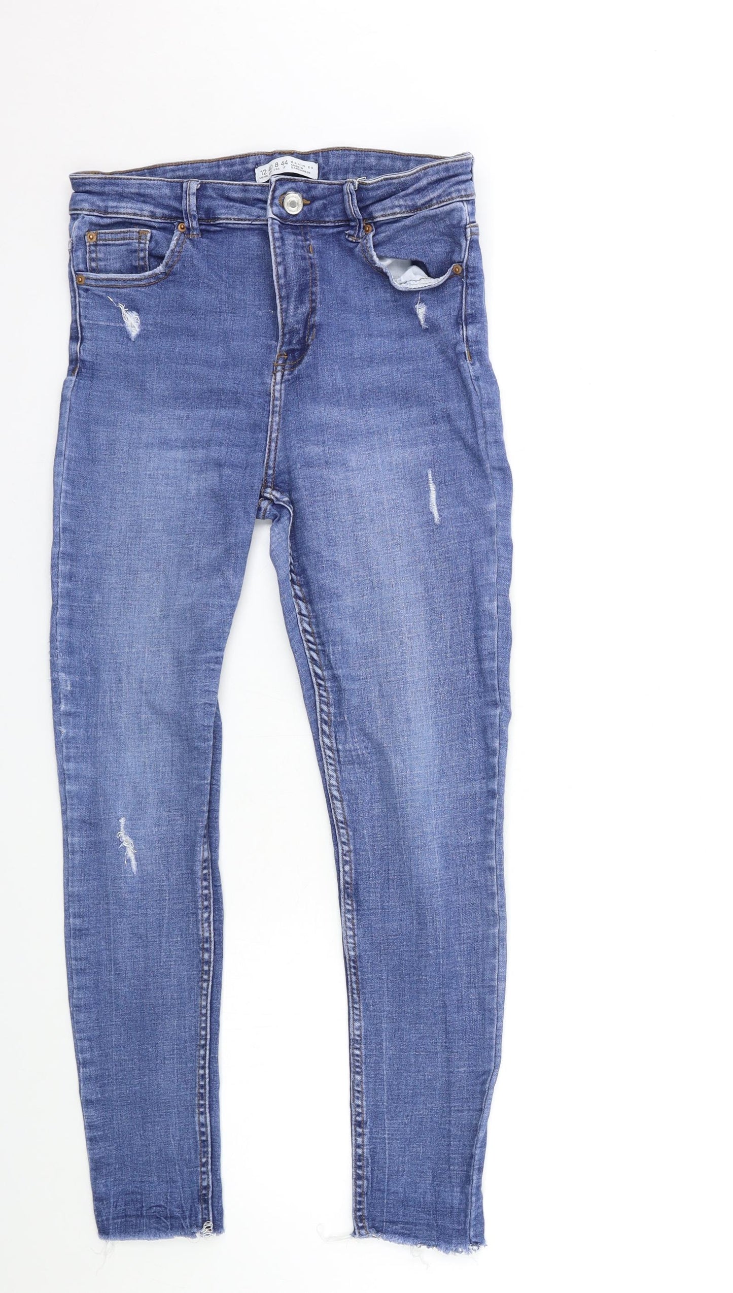 Denim & Co. Womens Blue  Denim Skinny Jeans Size 12 L27 in