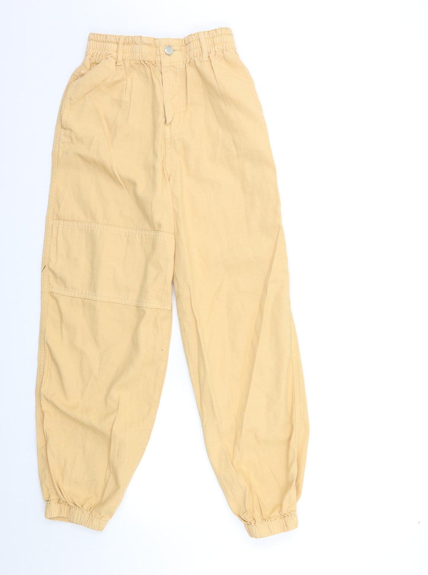 Topshop Womens Orange   Cargo Trousers Size 6 L29 in