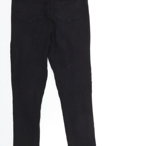 PRETTYLITTLETHING Womens Black  Denim Skinny Jeans Size 10 L29 in