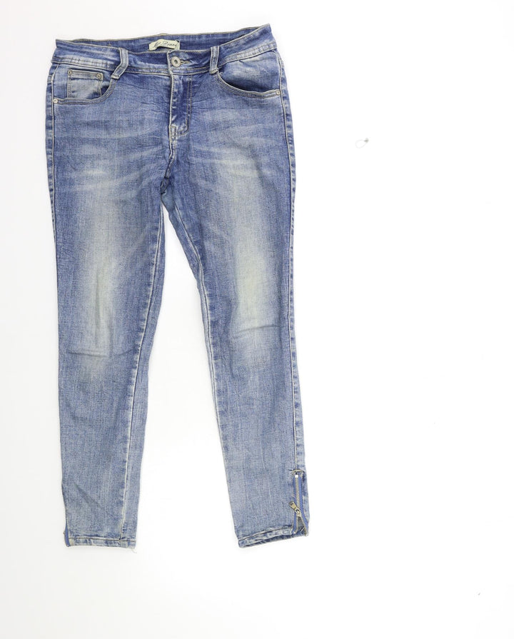 MISS DIANA Womens Blue  Denim Skinny Jeans Size L L26 in