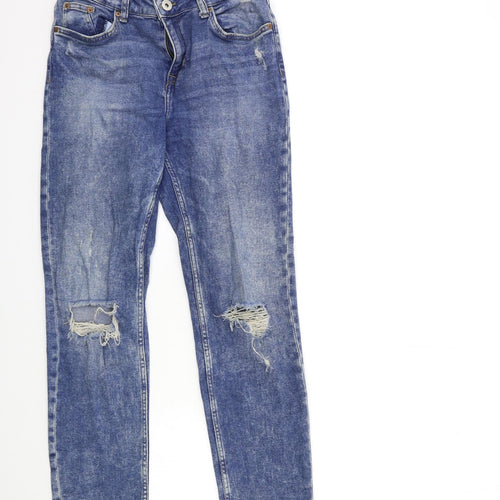 H&M Womens Blue  Denim Skinny Jeans Size 8 L28 in