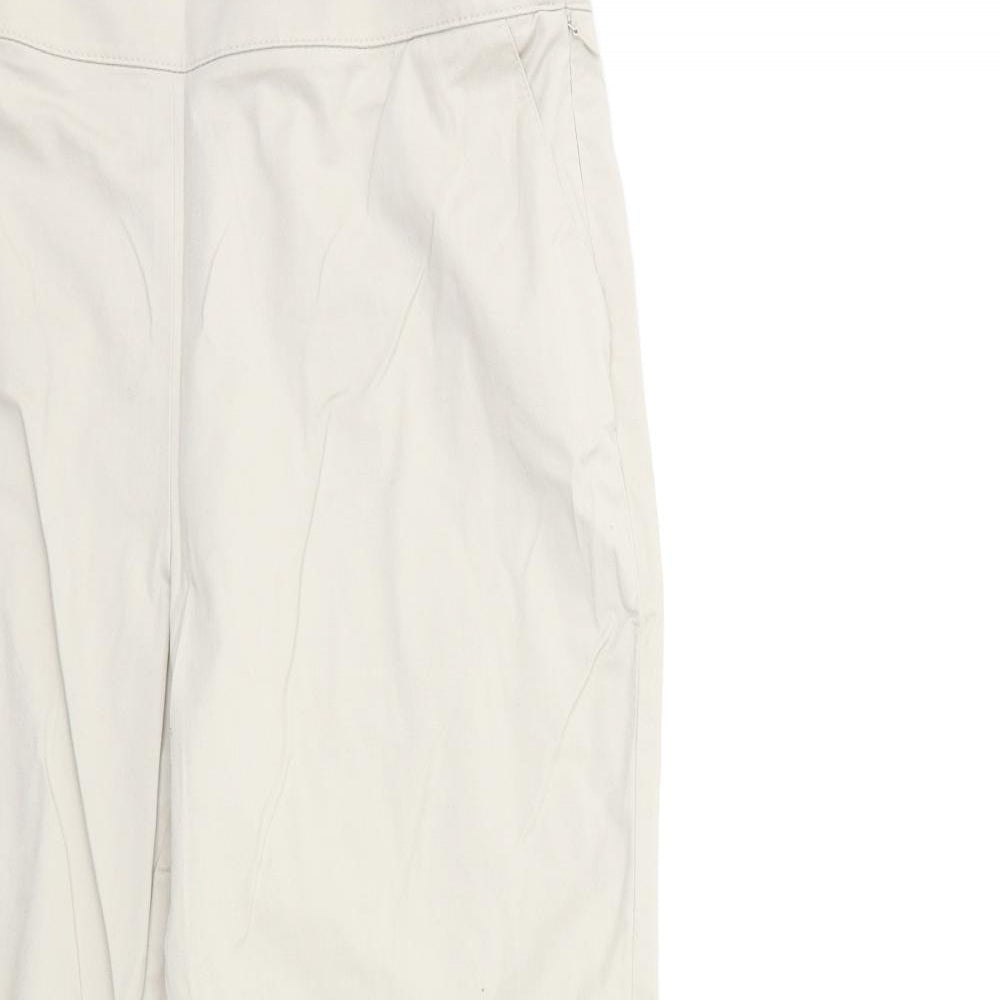 Marks and Spencer Womens Beige   Cropped Trousers Size 16 L25 in