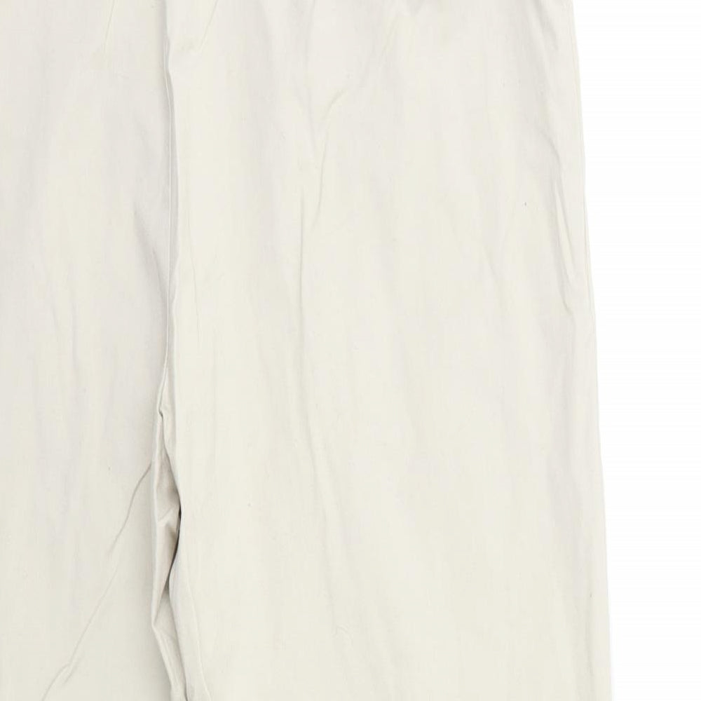 Marks and Spencer Womens Beige   Cropped Trousers Size 16 L25 in