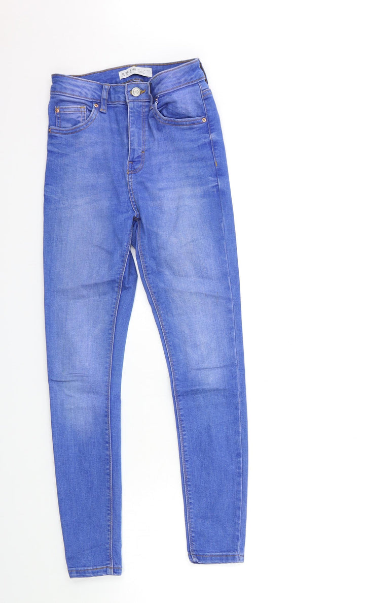 Denim & Co. Womens Blue Denim Skinny Jeans Size 8 L26 in