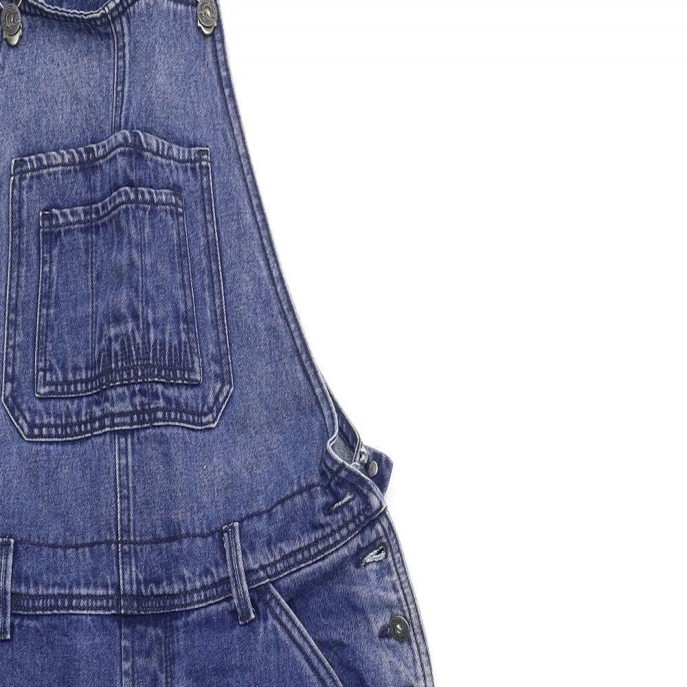 Pepe Jeans Womens Blue  Denim Dungaree One-Piece Size 10