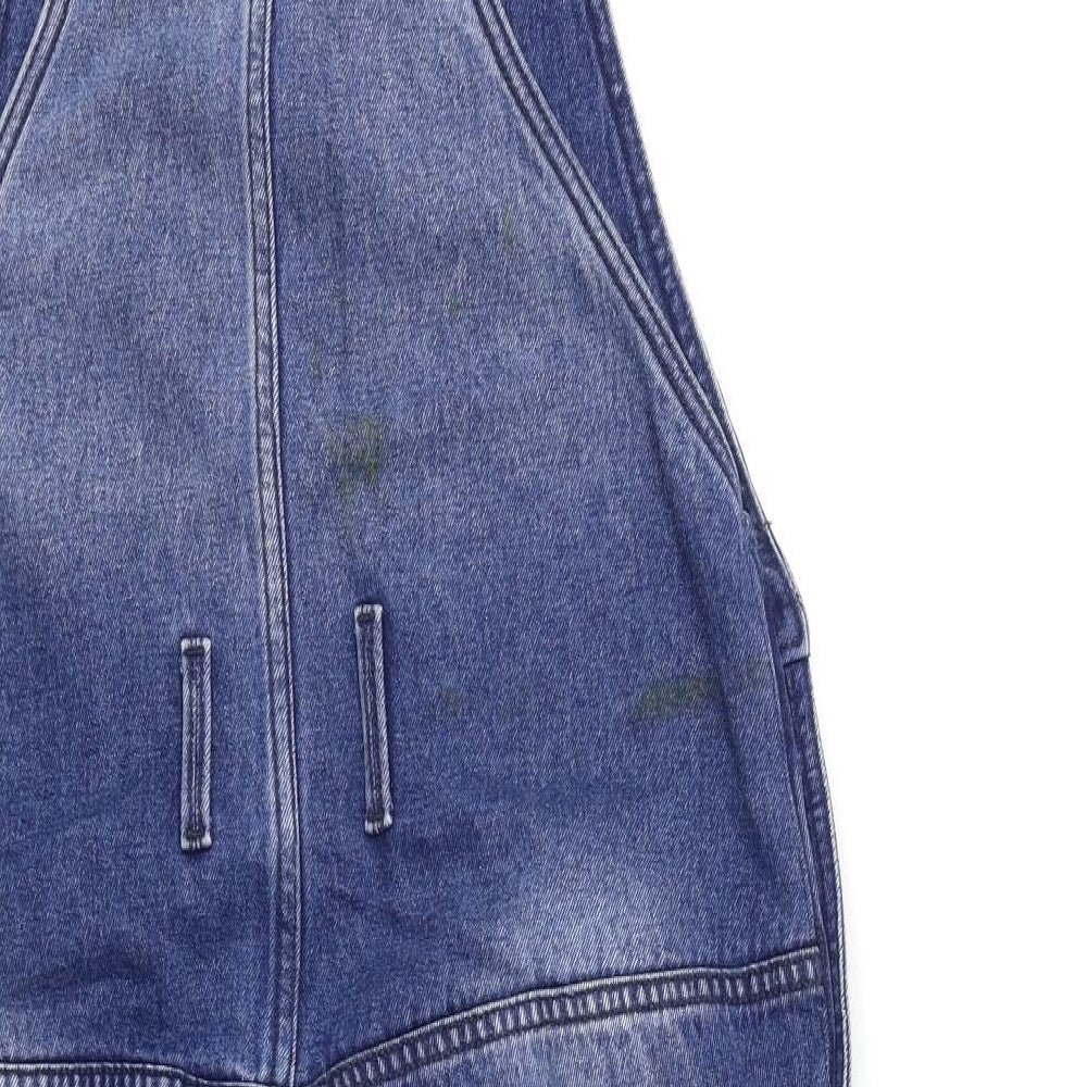 Pepe Jeans Womens Blue  Denim Dungaree One-Piece Size 10