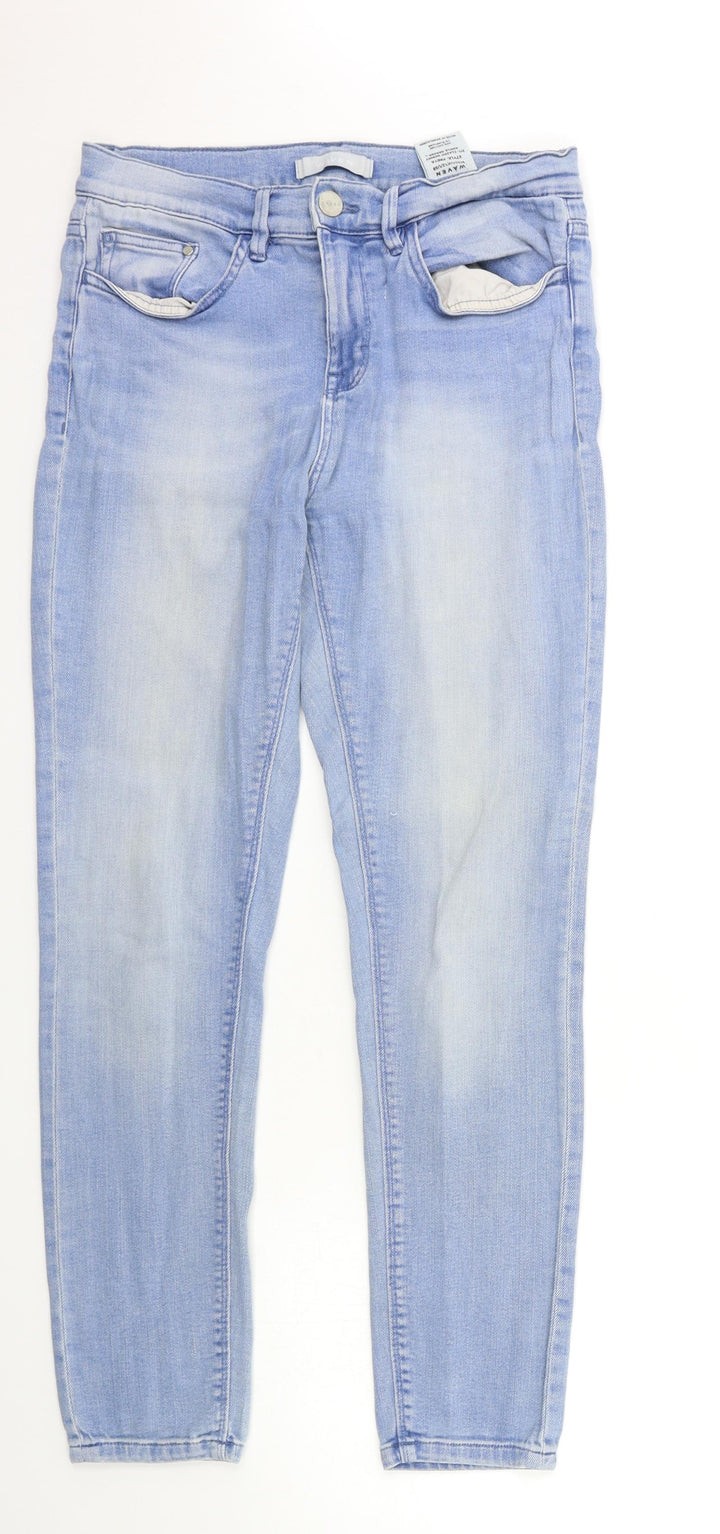 waven Womens Blue Denim Skinny Jeans Size 12 L28 in
