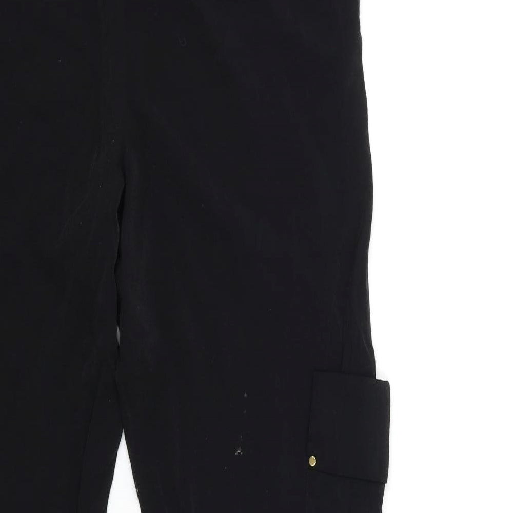 Julien Macdonald Womens Black   Cargo Trousers Size 8 L26 in