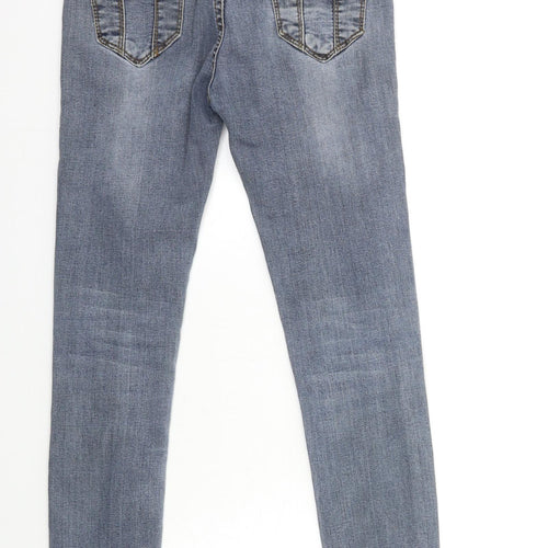 Preworn Womens Beige  Denim Skinny Jeans Size 23 in L28 in