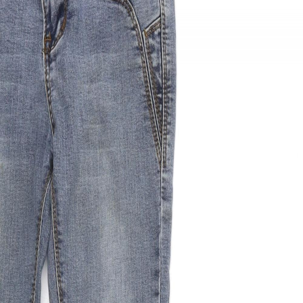 Preworn Womens Beige  Denim Skinny Jeans Size 23 in L28 in