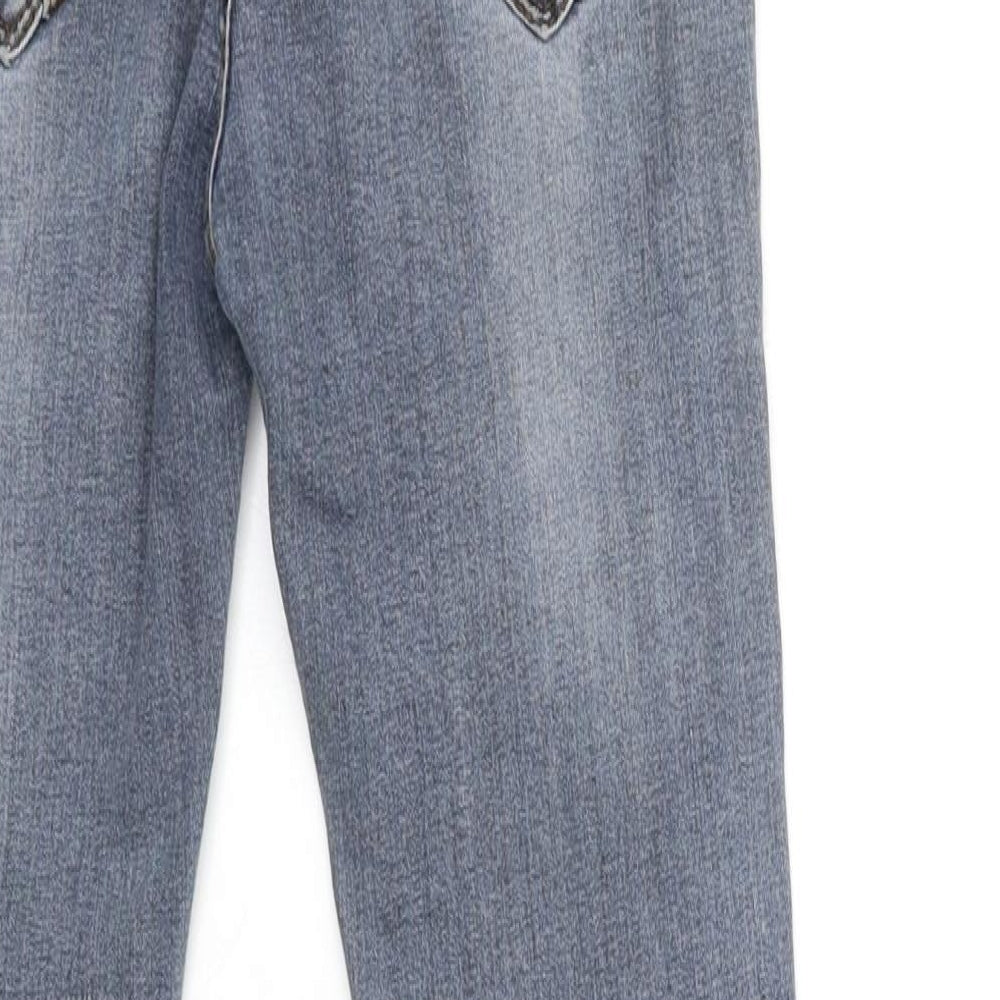 Preworn Womens Beige  Denim Skinny Jeans Size 23 in L28 in