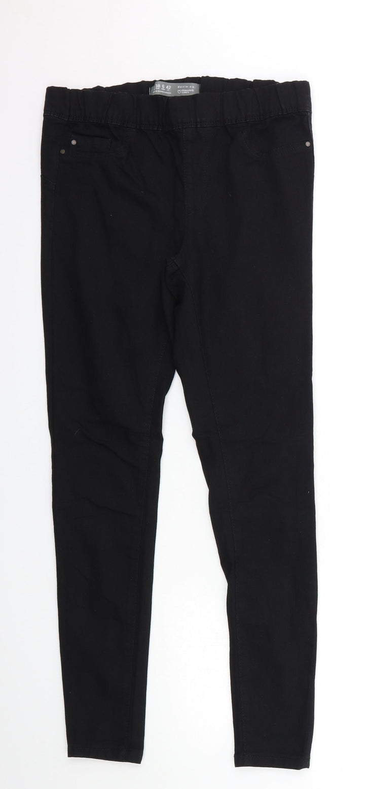 Denim & Co. Womens Black Denim Jegging Jeans Size 10 L29 in