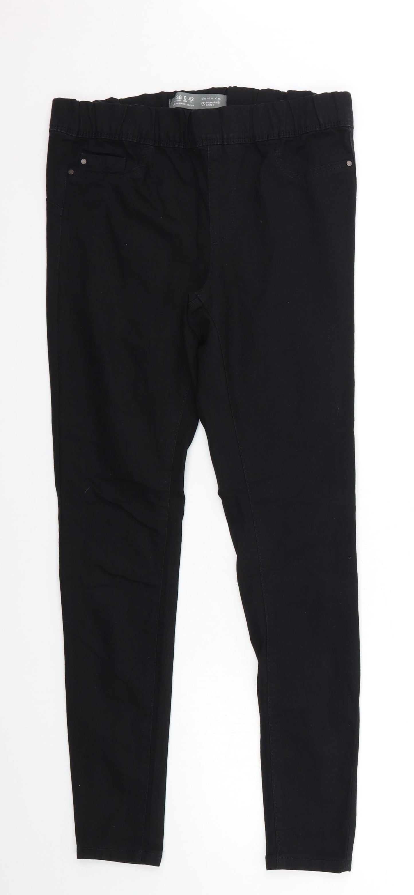 Denim & Co. Womens Black  Denim Jegging Jeans Size 10 L29 in