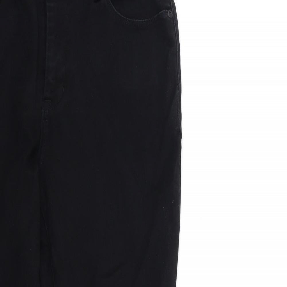 NYDJ Womens Black  Denim Straight Jeans Size 8 L27 in