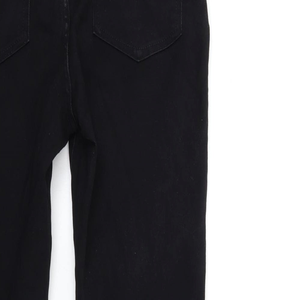 NYDJ Womens Black  Denim Straight Jeans Size 8 L27 in
