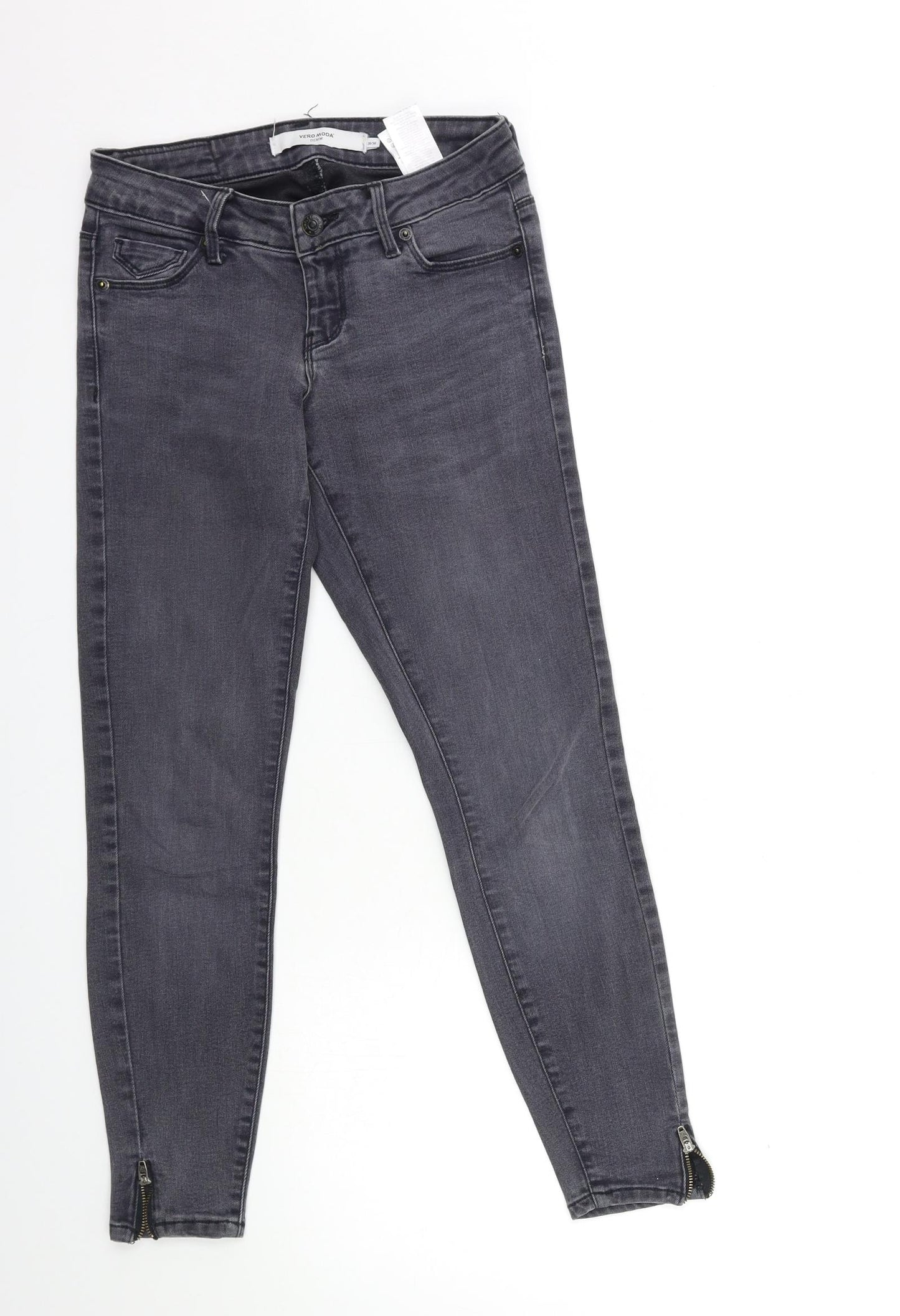 VERO MODA Womens Grey  Denim Skinny Jeans Size 26 in L30 in