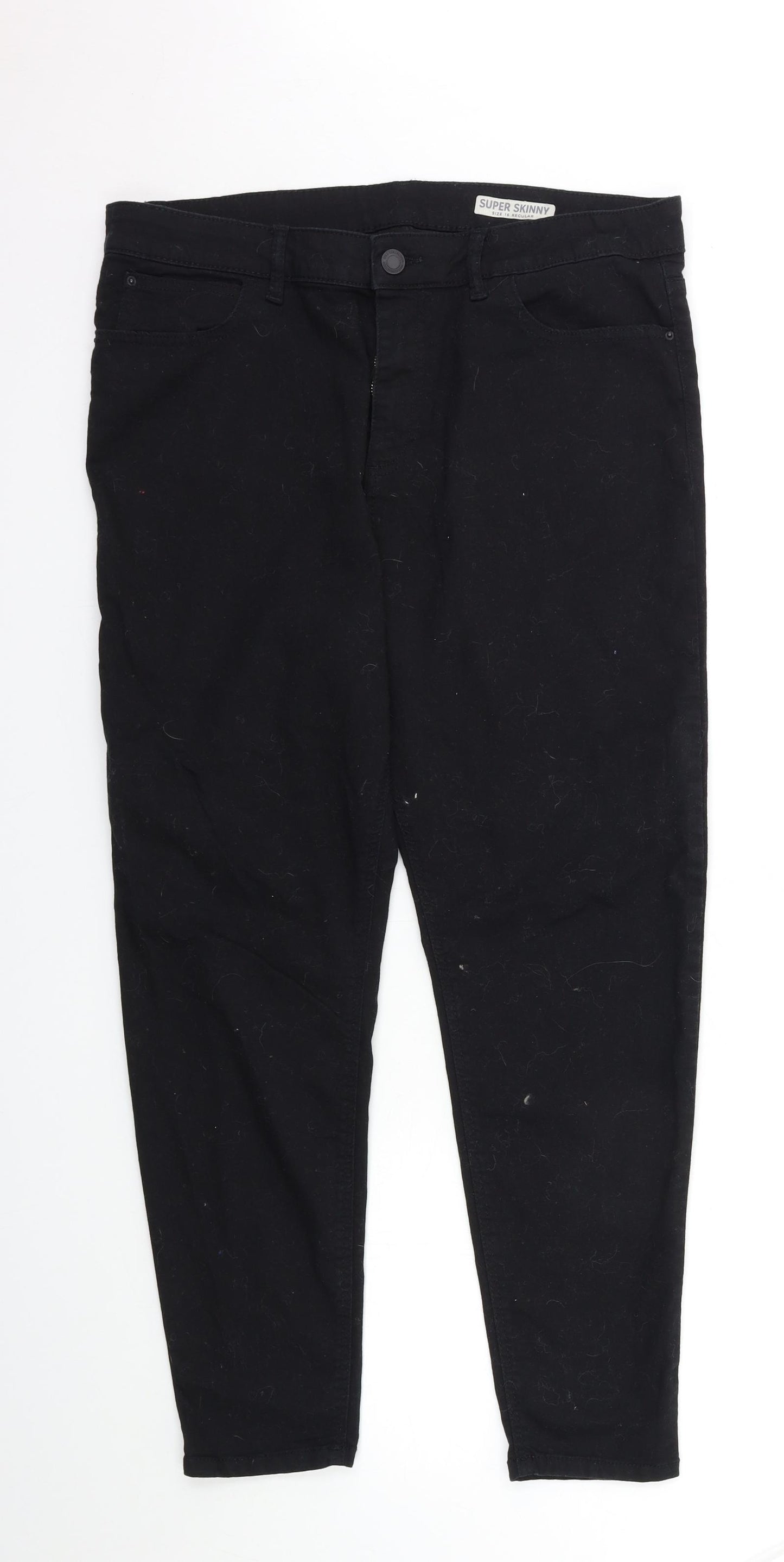 Marks and Spencer Womens Black  Denim Skinny Jeans Size 16 L27 in