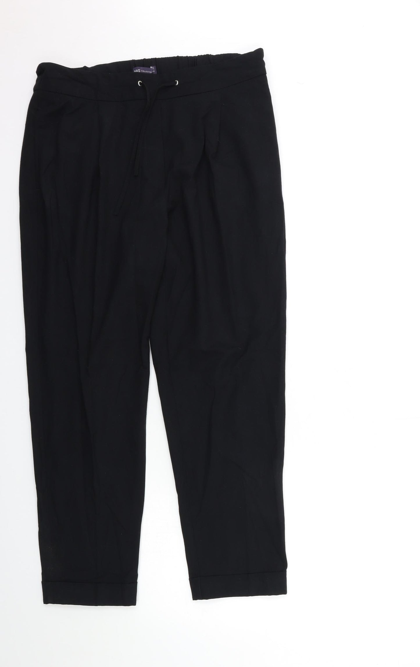 Marks and Spencer Womens Black   Trousers  Size 14 L28 in