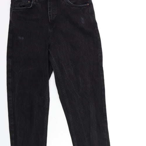 Topshop Womens Black  Denim Cropped Jeans Size 28 in L32 in