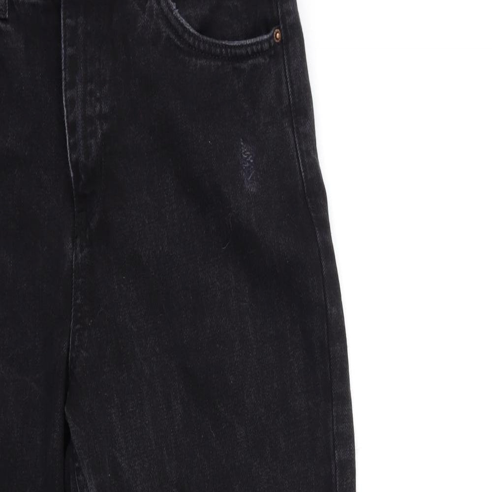 Topshop Womens Black  Denim Cropped Jeans Size 28 in L32 in