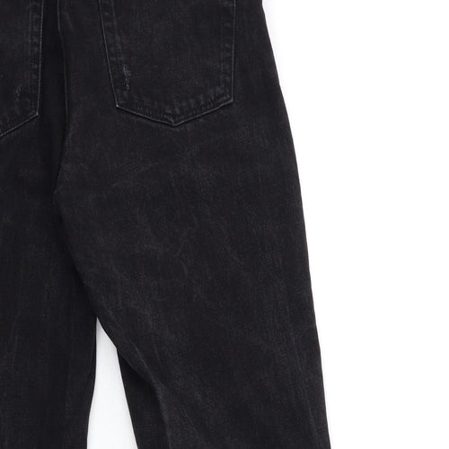 Topshop Womens Black  Denim Cropped Jeans Size 28 in L32 in