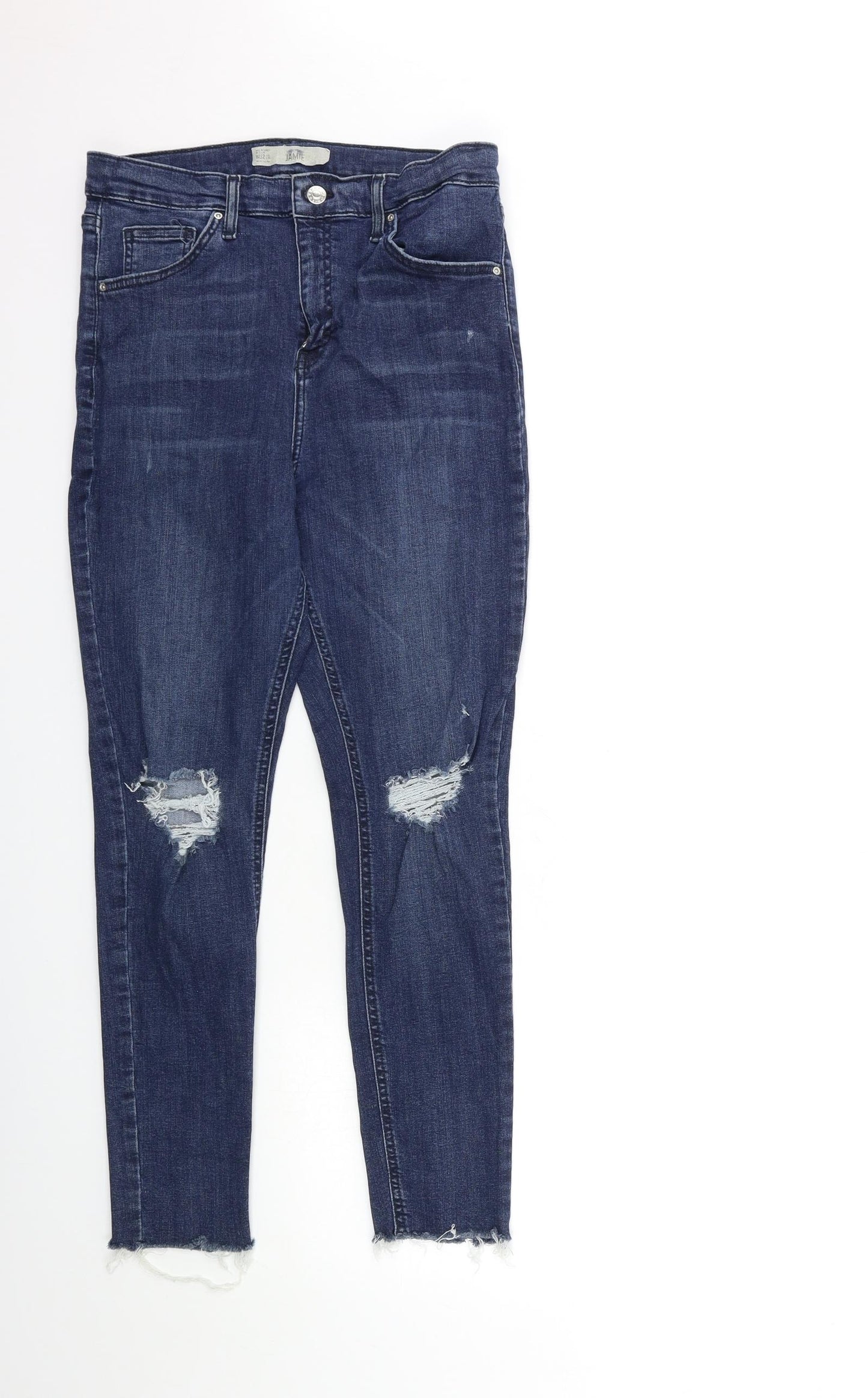Topshop Womens Blue  Denim Skinny Jeans Size 32 in L30 in