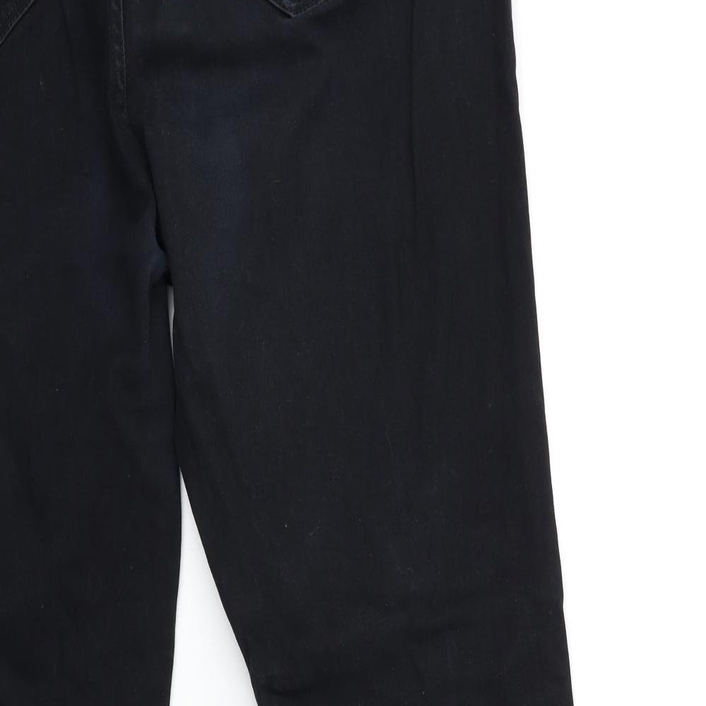 Marks and Spencer Womens Black  Denim Flared Jeans Size 18 L30 in