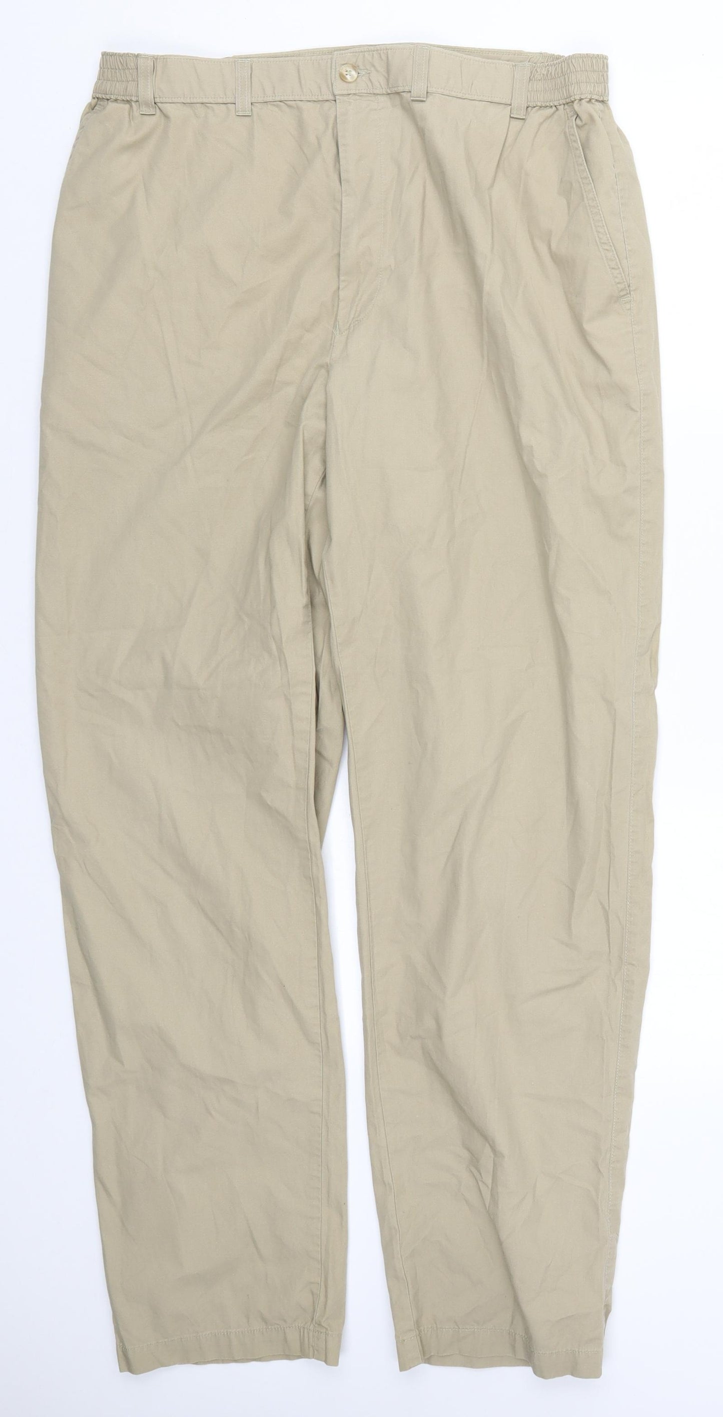Marks and Spencer Mens Beige   Trousers  Size 34 L32 in