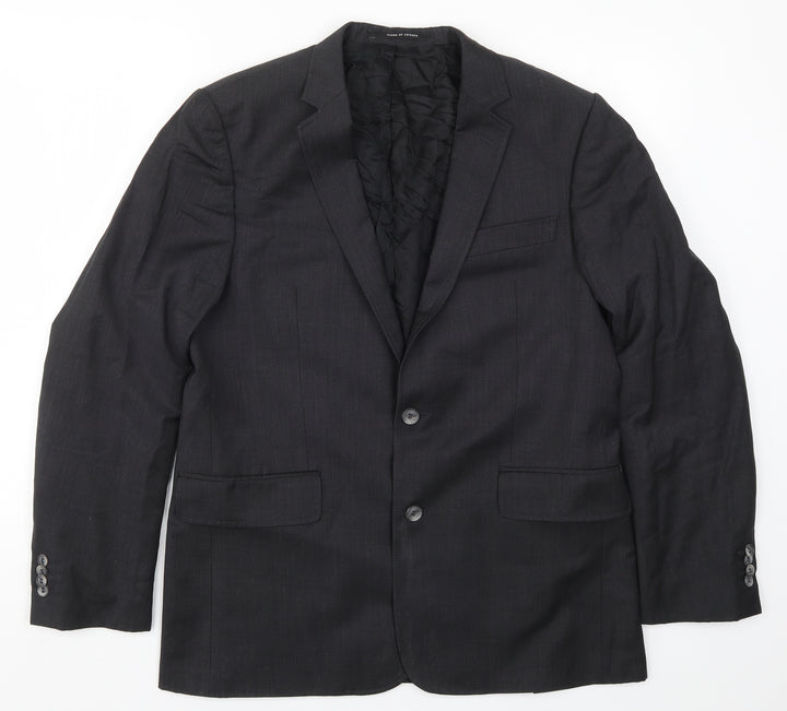 Tiger Mens Grey Jacket Suit Jacket Size 38