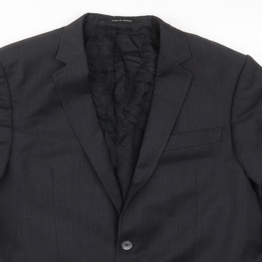 Tiger Mens Grey   Jacket Suit Jacket Size 38