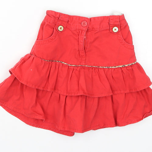 TU Girls Red   A-Line Skirt Size 5 Years