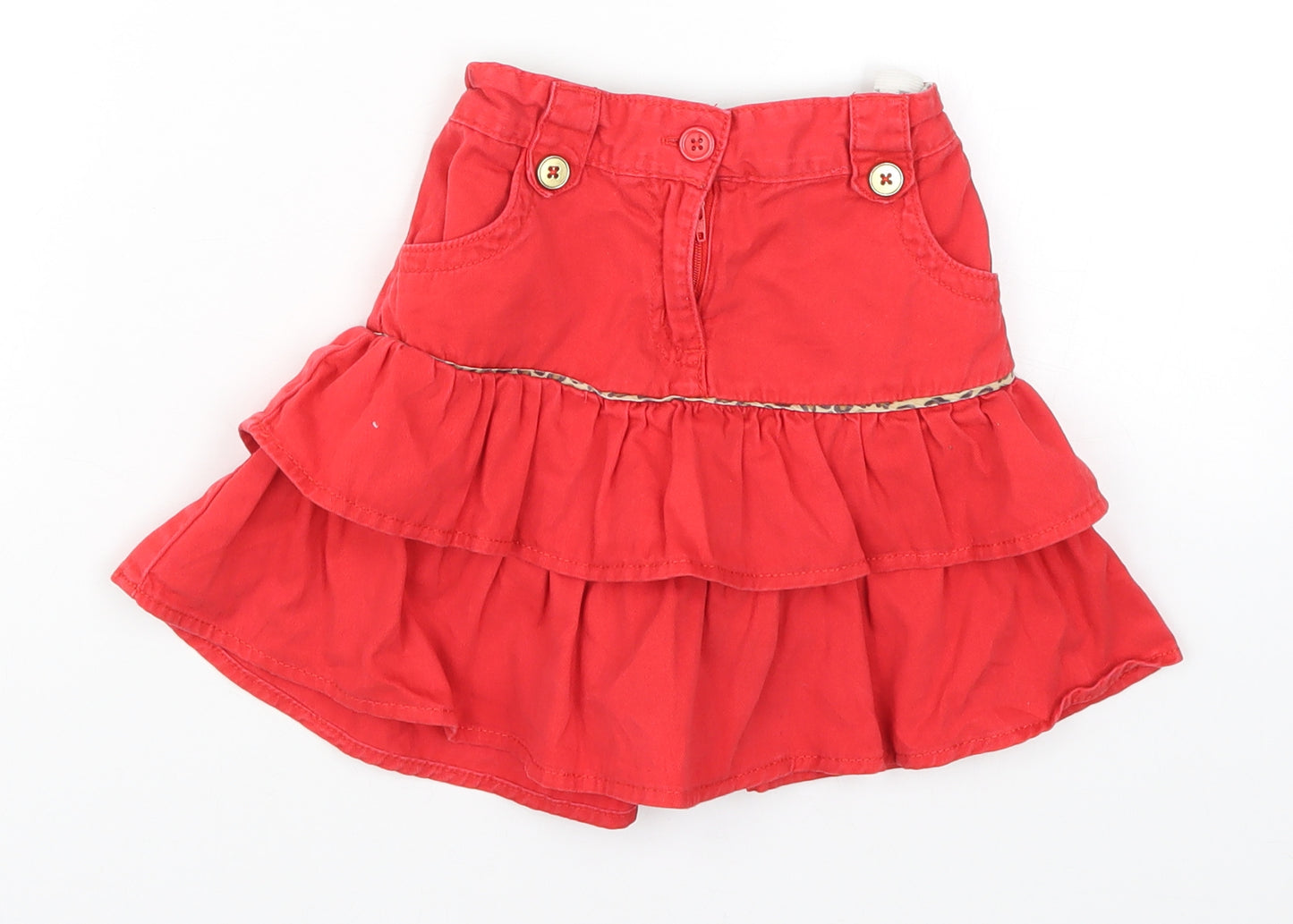 TU Girls Red   A-Line Skirt Size 5 Years