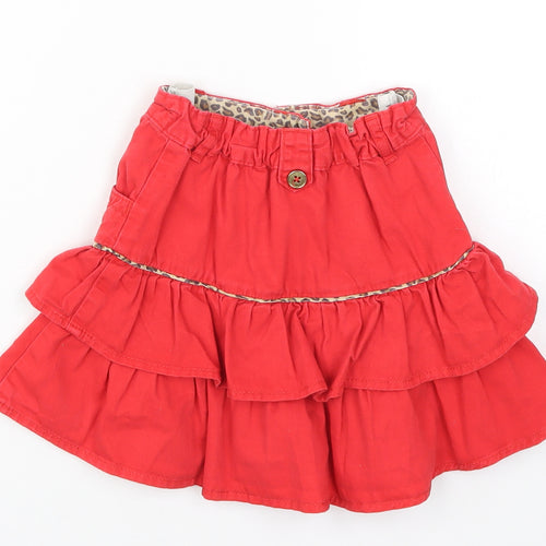 TU Girls Red   A-Line Skirt Size 5 Years