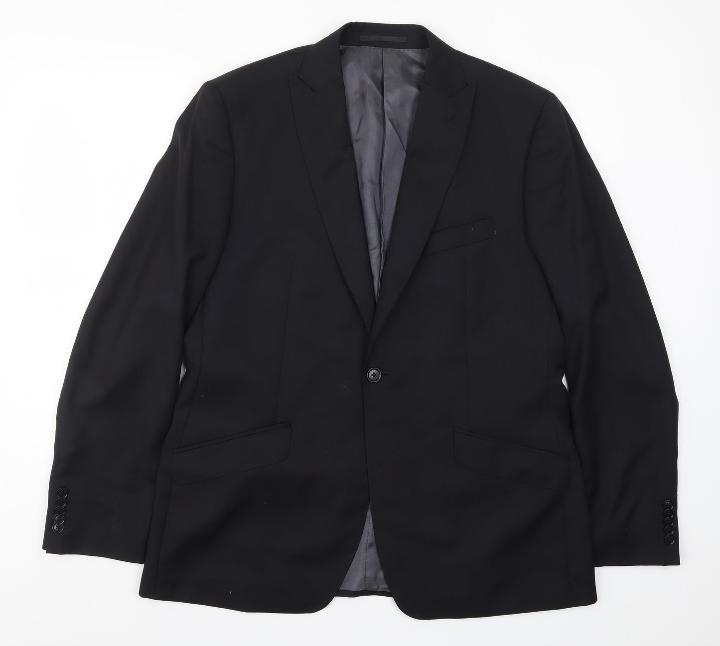 AR Red Mens Black Striped  Jacket Suit Jacket Size 44