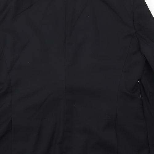 AR Red Mens Black Striped  Jacket Suit Jacket Size 44