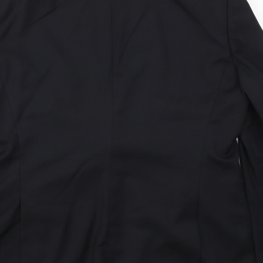 AR Red Mens Black Striped  Jacket Suit Jacket Size 44