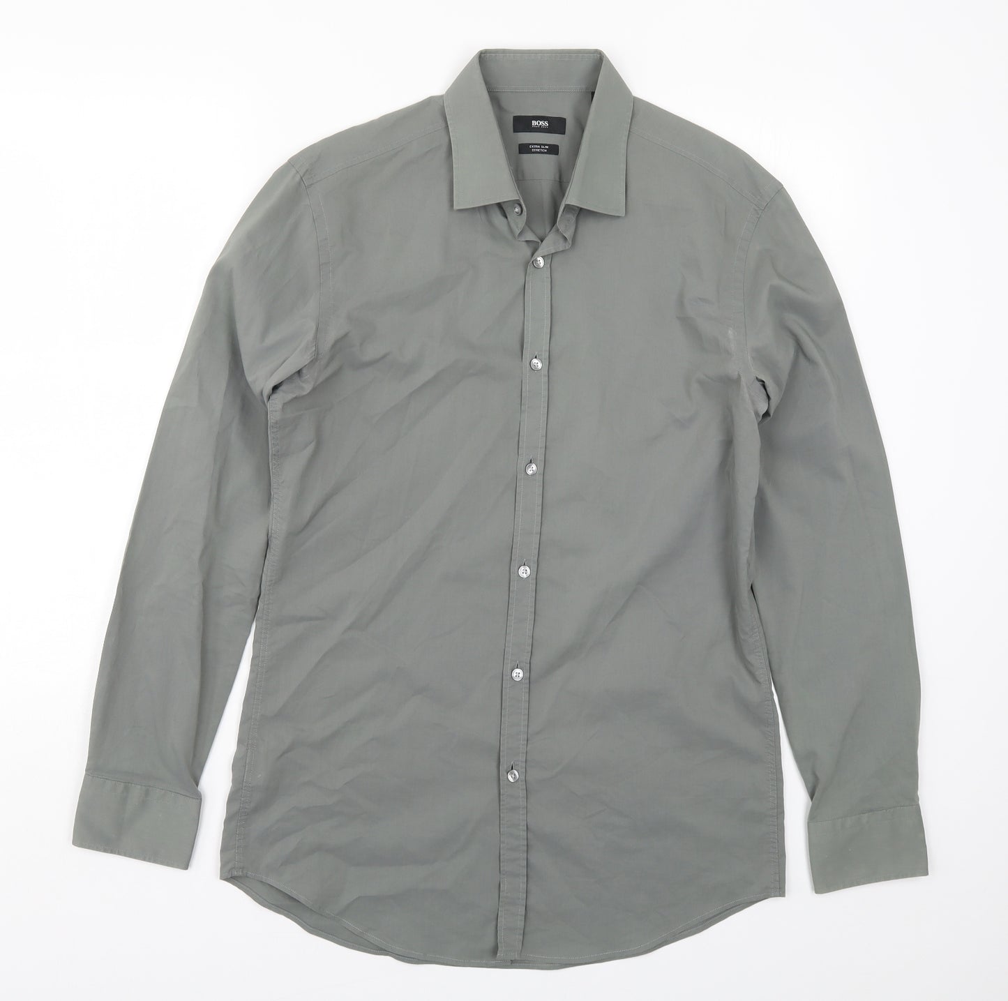 HUGO BOSS Mens Grey    Dress Shirt Size 16