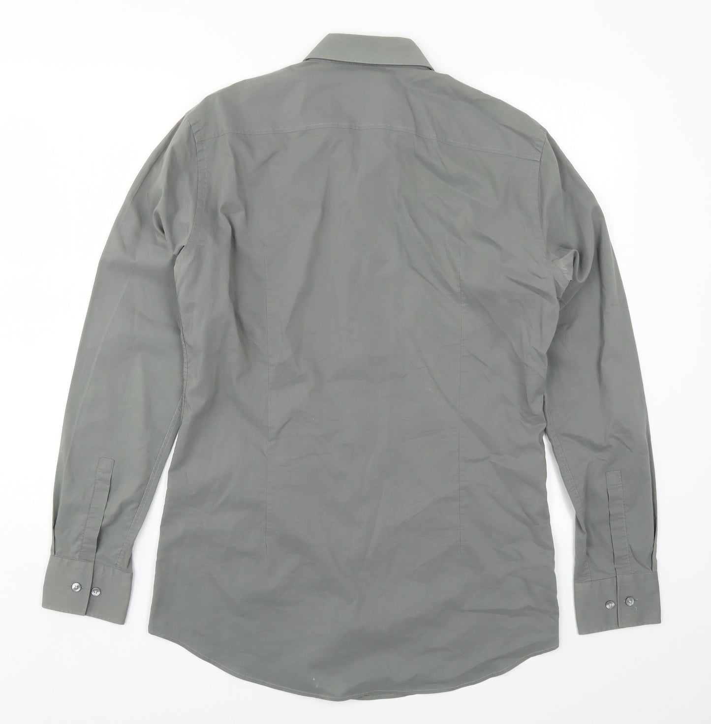 HUGO BOSS Mens Grey    Dress Shirt Size 16