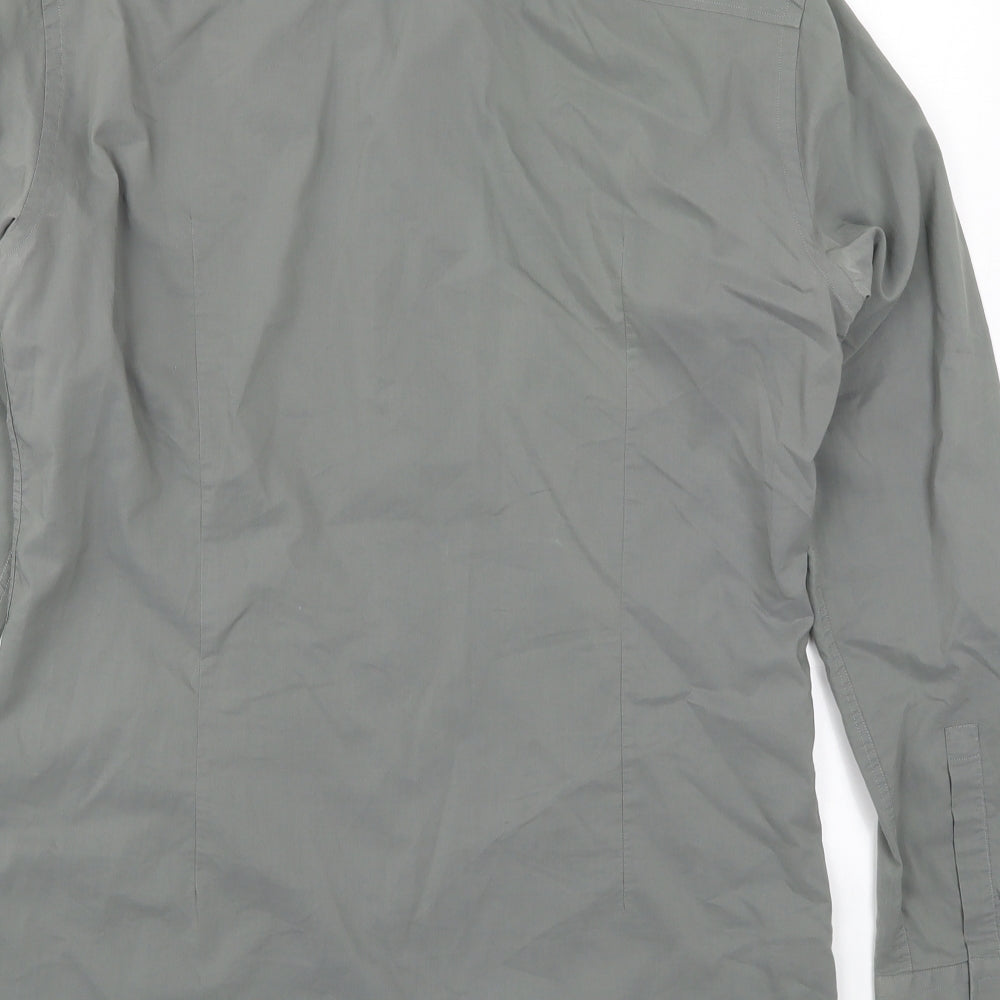 HUGO BOSS Mens Grey    Dress Shirt Size 16