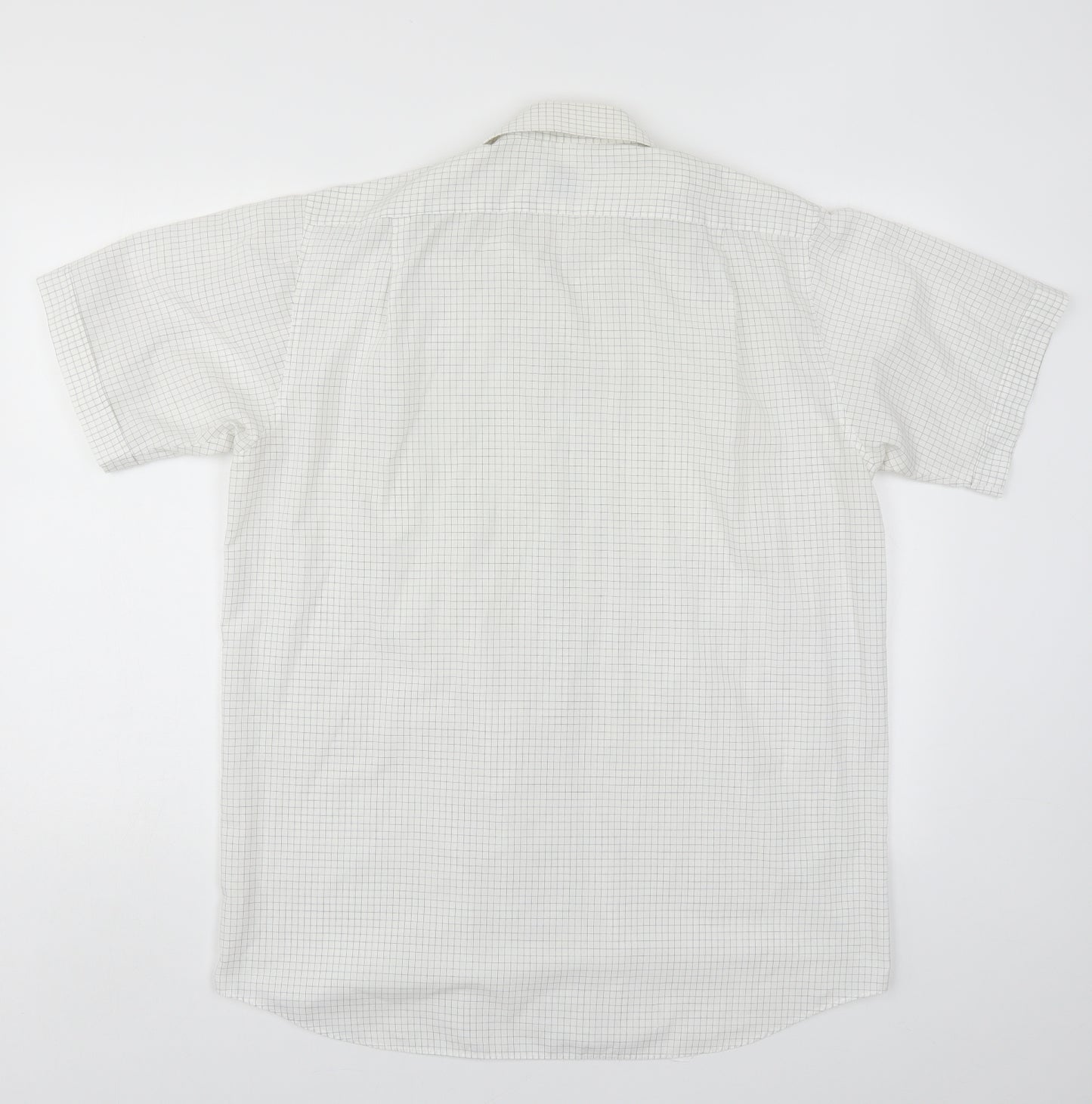 Debenhams Mens White Check   Dress Shirt Size 16